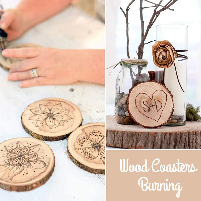 Rustic Pine Wood Slices for Diy Crafts and Weddings