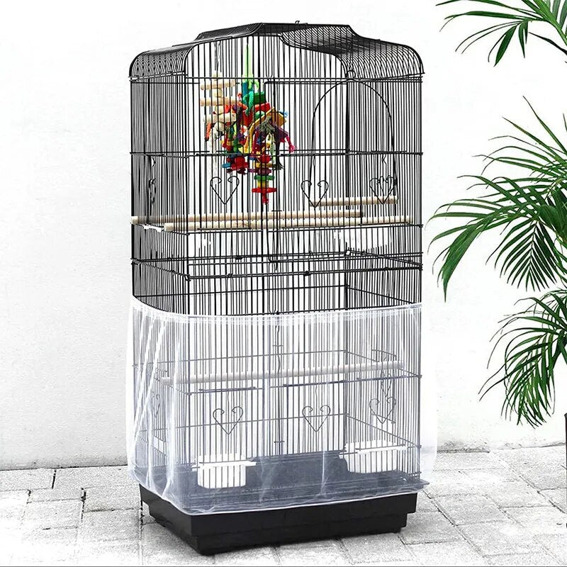 Bird Cage Seed Catcher Guard Net Cover