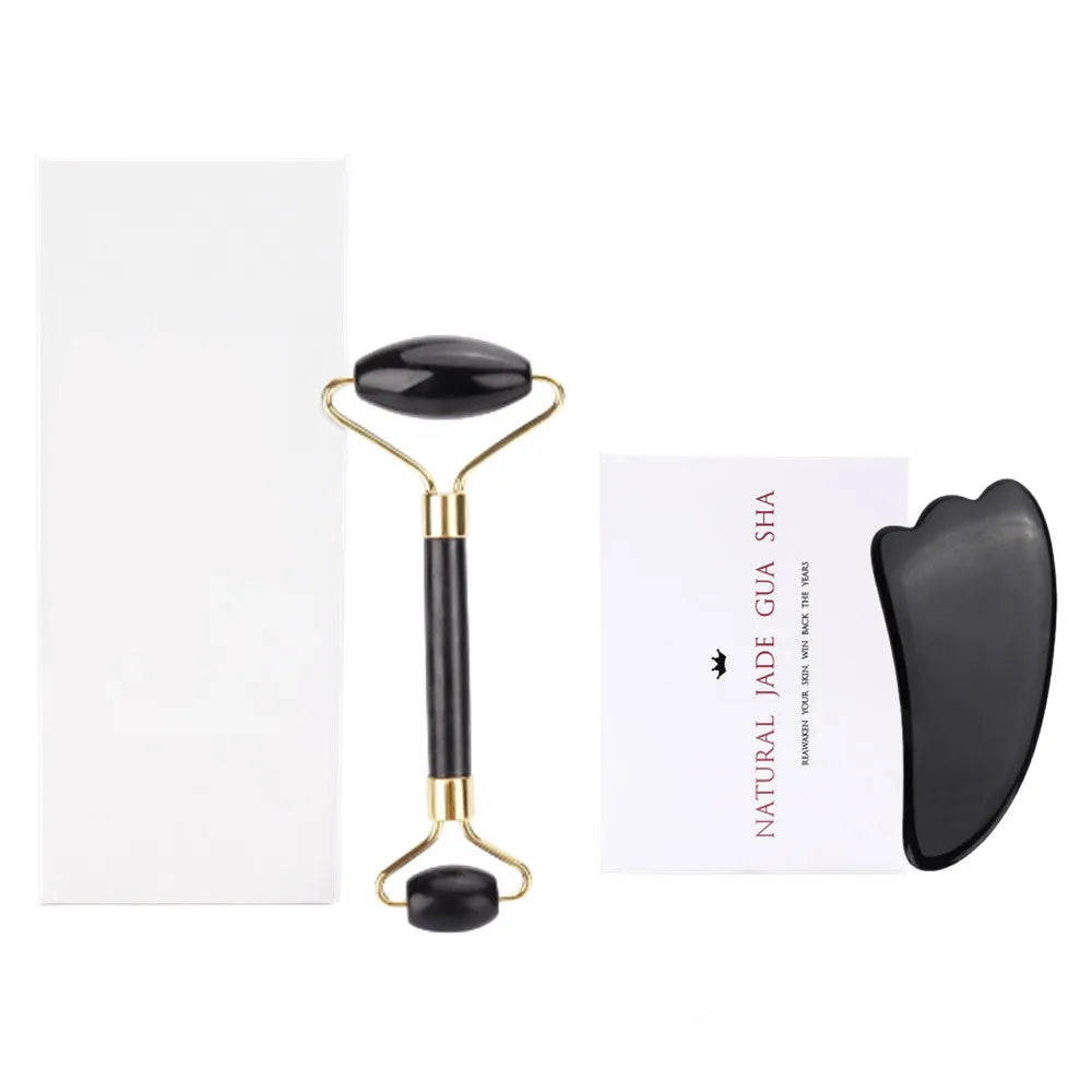 Jade Roller Face Lift Gua Sha Massage Set